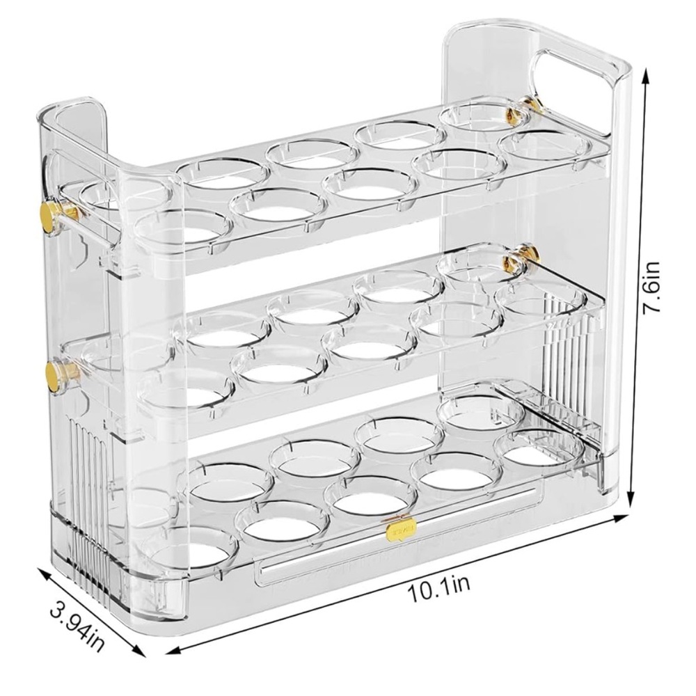 Egg Space Saver Storage Organizer 3 Three Tier Fridge NEW Cottagecore - Picture 12 of 16